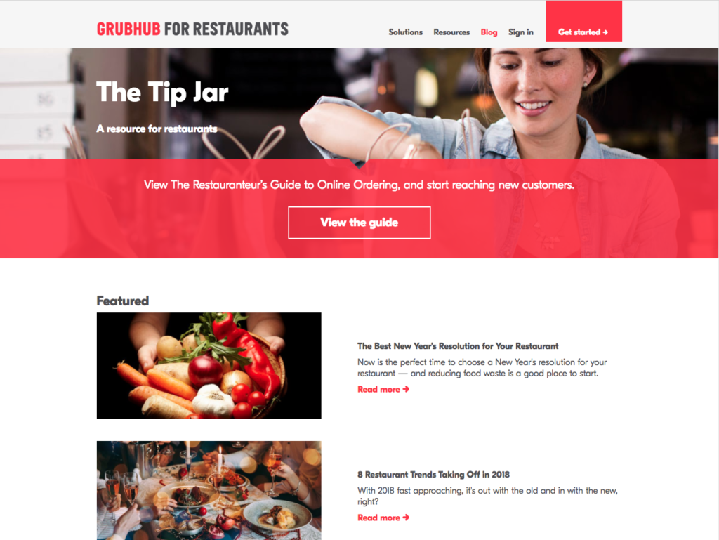 best restaurant management blogs - grubhub for restaurants blog