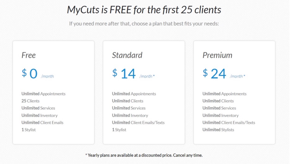 My Cuts Pricing