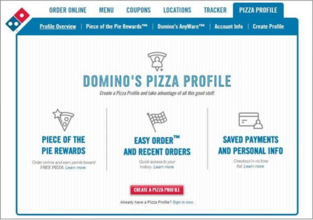 dominos loyalty program - piece of the pie loyalty rewards