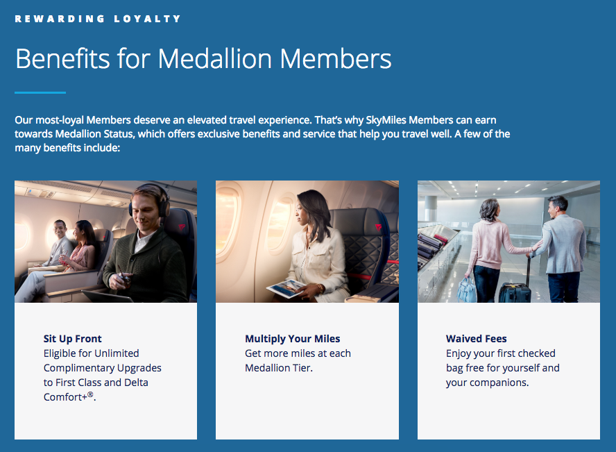 delta loyalty program - medallion members benefits