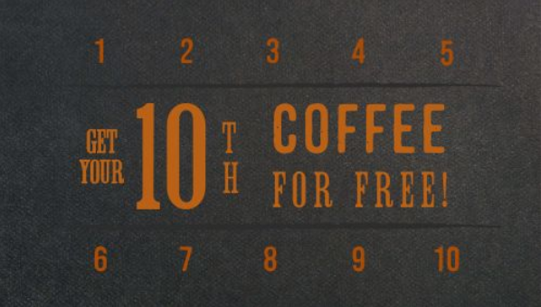 coffee shop loyalty punch card