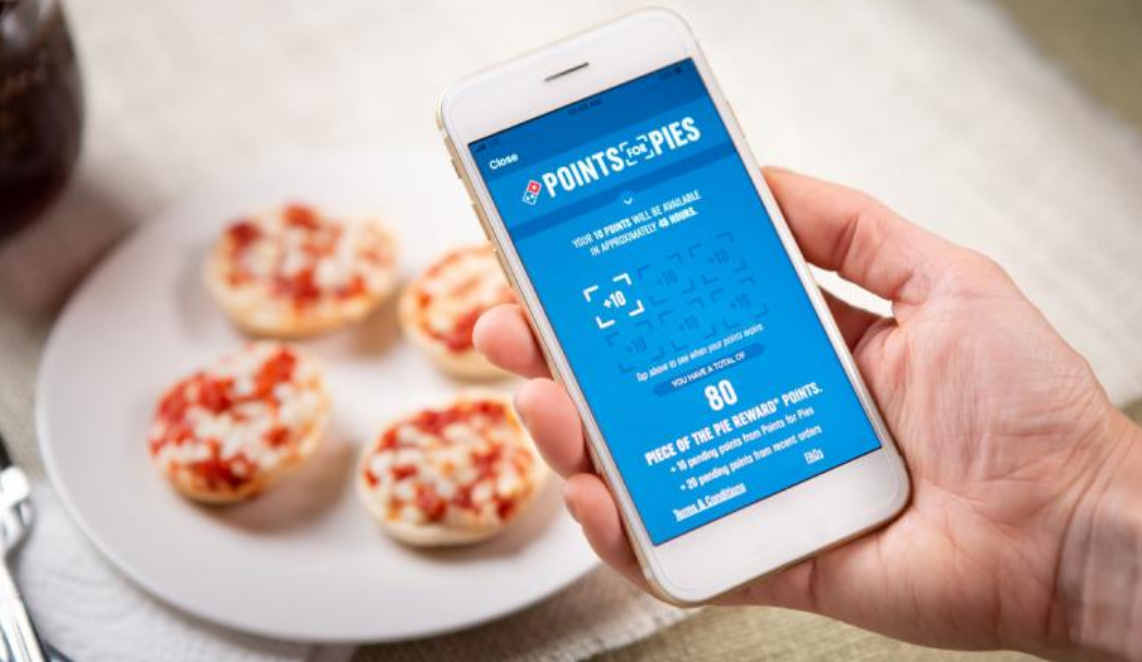 domino's pizza digital loyalty punch card