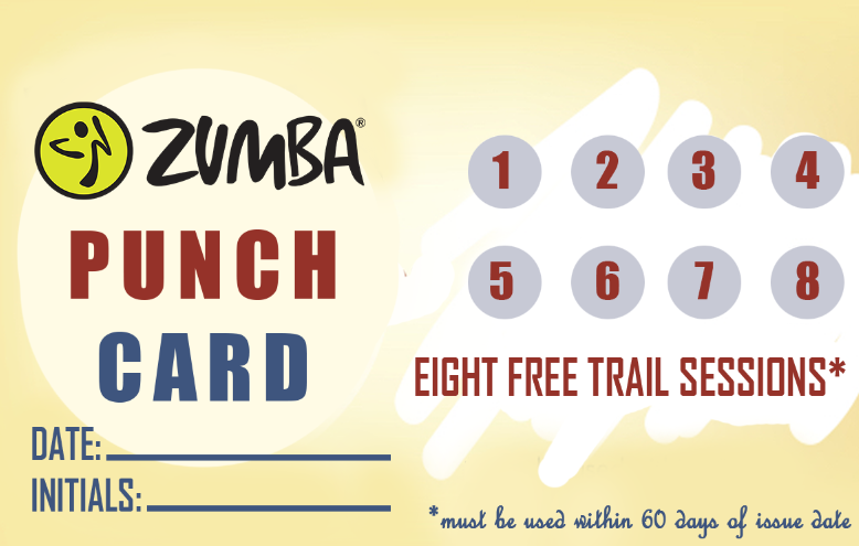 zumba customer loyatly punch card