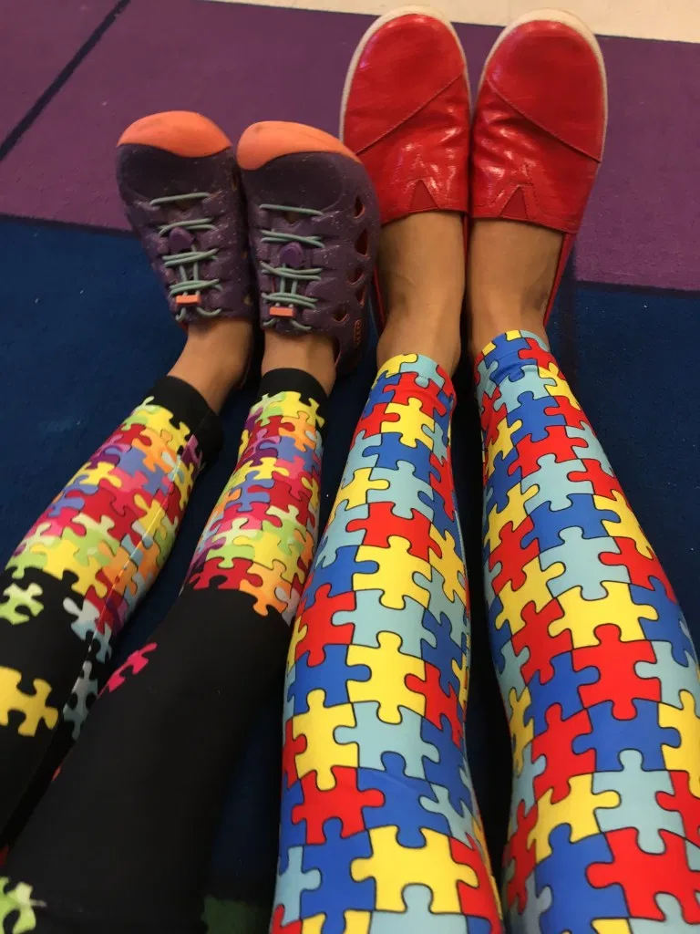 charlie's project leggings - puzzle autism leggings