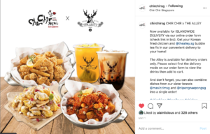 Chir Chir Fusion Chicken Factory partnered up with bubble tea brand The Alley to offer boba and fried chicken to their delivery customers