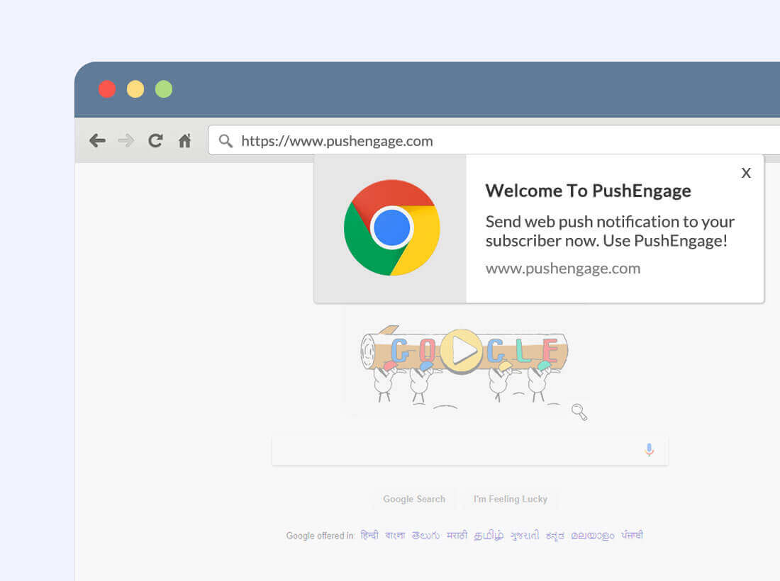 pushengage web browser notification services