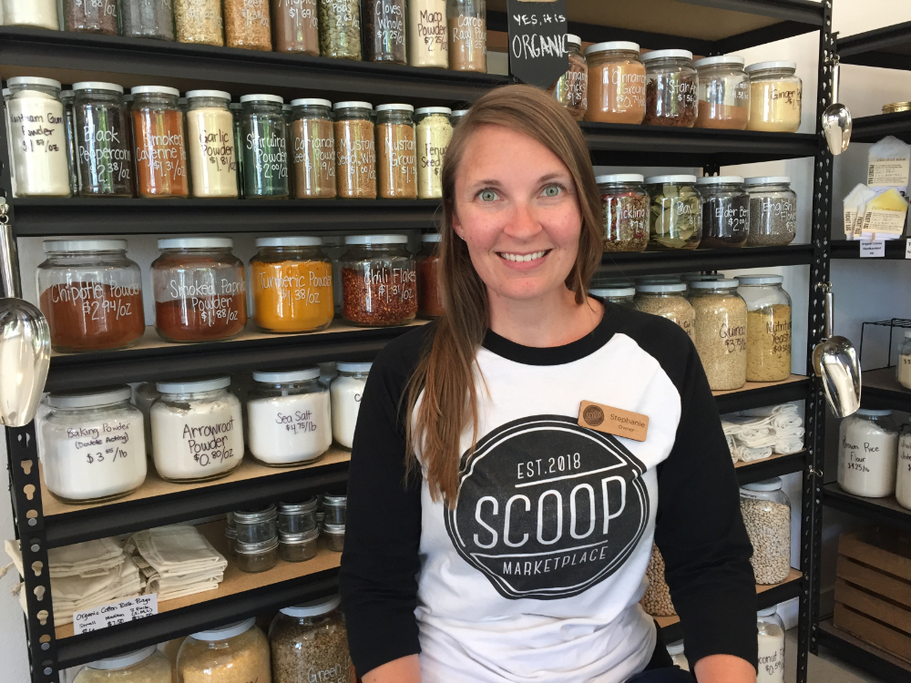 stephanie owner of scoop marketplace in seattle zero waste grocery store