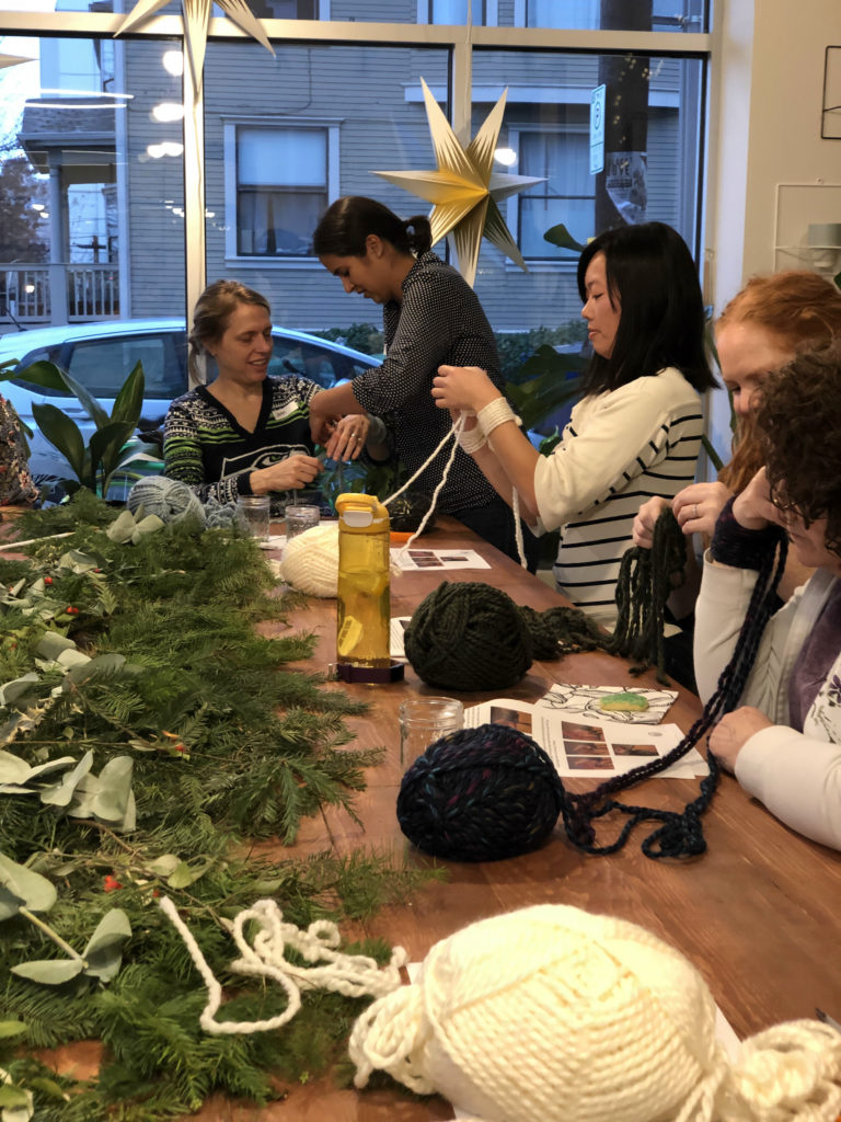 A seasonal Christmas workshop at The Works DIY School for Adults in Seattle