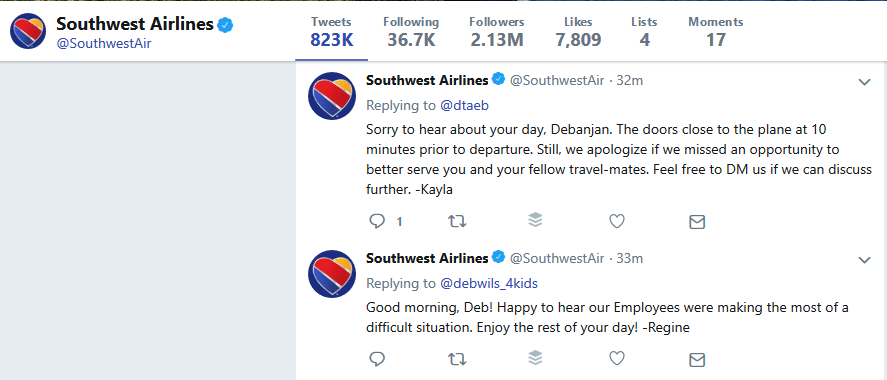 southwest airlines twitter customer service needs-based types of customers small business